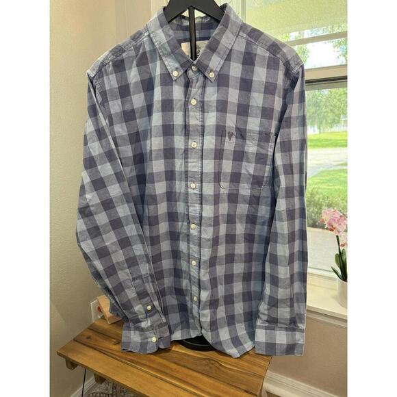 Other - Roebuck & Co Shirt Mens XL Blue Plaid Long Sleeve Button Down Collared Pocket